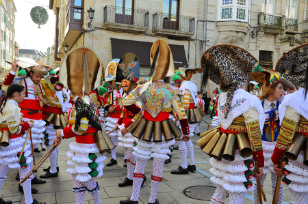 Verin-spain,4-February-2018    Carnival Verin in Galicia Spain one of the most ancient in the worldのeditorial素材