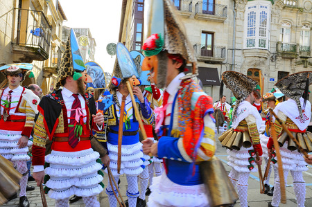 Verin-spain,4-February-2018    Carnival Verin in Galicia Spain one of the most ancient in the worldのeditorial素材