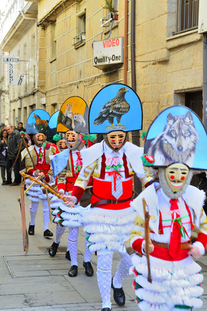 Verin-spain,4-February-2018    Carnival Verin in Galicia Spain one of the most ancient in the worldのeditorial素材