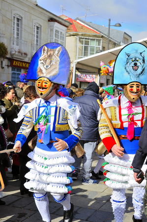Verin-spain,4-February-2018    Carnival Verin in Galicia Spain one of the most ancient in the worldのeditorial素材