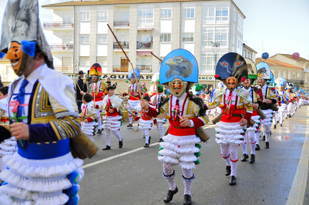 Verin-spain,4-February-2018    Carnival Verin in Galicia Spain one of the most ancient in the worldのeditorial素材