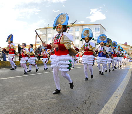 Verin-spain,4-February-2018    Carnival Verin in Galicia Spain one of the most ancient in the worldのeditorial素材