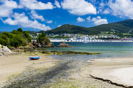 Covas beach located in ovas in the municipality of viveiro in lugo galicia spainの写真素材