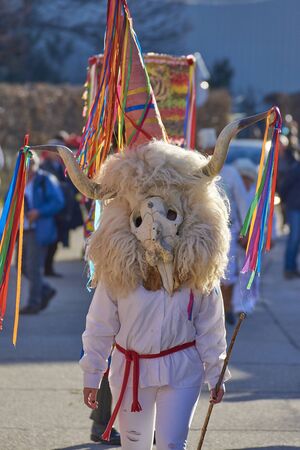 Viana do bolo-spain january.26-2019, Mascarada de viana do bolo in Spain where the annual costume meets the most ancestral costumes of the Galician carnival Spain and Portugalのeditorial素材