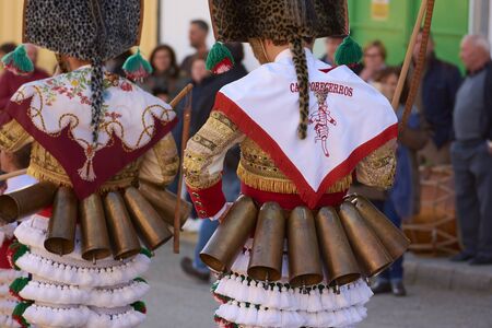 Viana do bolo-spain january.26-2019, Mascarada de viana do bolo in Spain where the annual costume meets the most ancestral costumes of the Galician carnival Spain and Portugalのeditorial素材