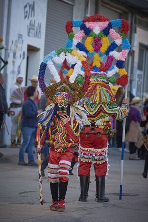 Viana do bolo-spain january.26-2019, Mascarada de viana do bolo in Spain where the annual costume meets the most ancestral costumes of the Galician carnival Spain and Portugalのeditorial素材
