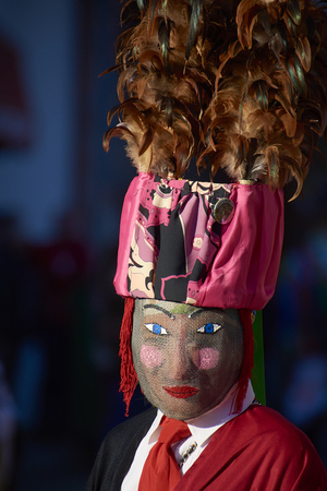 Viana do bolo-spain january.26-2019, Mascarada de viana do bolo in Spain where the annual costume meets the most ancestral costumes of the Galician carnival Spain and Portugalのeditorial素材