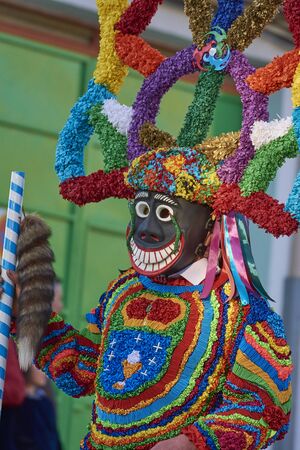 Viana do bolo-spain january.26-2019, Mascarada de viana do bolo in Spain where the annual costume meets the most ancestral costumes of the Galician carnival Spain and Portugalのeditorial素材