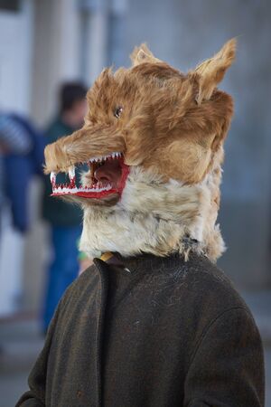 Viana do bolo-spain january.26-2019, Mascarada de viana do bolo in Spain where the annual costume meets the most ancestral costumes of the Galician carnival Spain and Portugalのeditorial素材