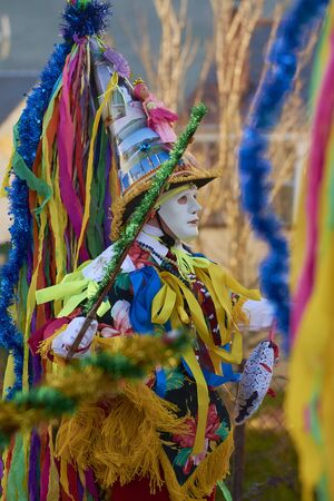 Viana do bolo-spain january.26-2019, Mascarada de viana do bolo in Spain where the annual costume meets the most ancestral costumes of the Galician carnival Spain and Portugalのeditorial素材