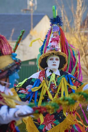 Viana do bolo-spain january.26-2019, Mascarada de viana do bolo in Spain where the annual costume meets the most ancestral costumes of the Galician carnival Spain and Portugalのeditorial素材