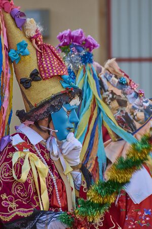 Viana do bolo-spain january.26-2019, Mascarada de viana do bolo in Spain where the annual costume meets the most ancestral costumes of the Galician carnival Spain and Portugalのeditorial素材