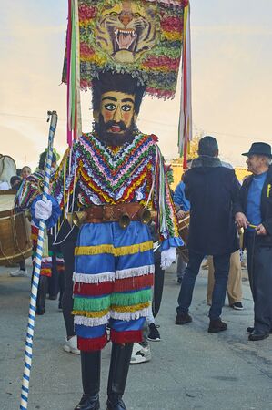 Viana do bolo-spain january.26-2019, Mascarada de viana do bolo in Spain where the annual costume meets the most ancestral costumes of the Galician carnival Spain and Portugalのeditorial素材