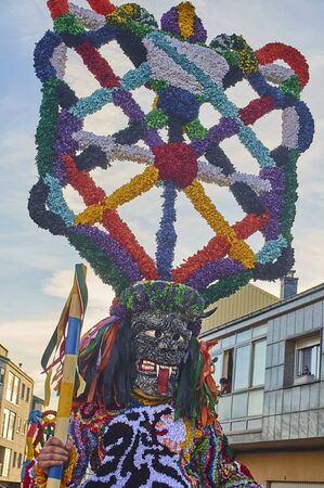Viana do bolo-spain january.26-2019, Mascarada de viana do bolo in Spain where the annual costume meets the most ancestral costumes of the Galician carnival Spain and Portugalのeditorial素材