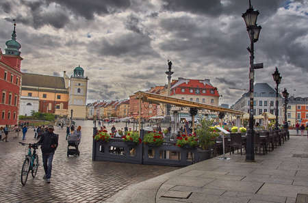 POLAND, WARSAW-SEPTEMBER 17,2019 Views of the city of Poland with its streets, its people and its squaresのeditorial素材