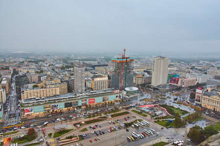 POLAND, WARSAW-SEPTEMBER 17,2019 Views of the city of Poland with its streets, its people and its squaresのeditorial素材