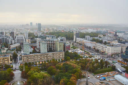 POLAND, WARSAW-SEPTEMBER 17,2019 Views of the city of Poland with its streets, its people and its squaresのeditorial素材