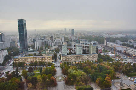 POLAND, WARSAW-SEPTEMBER 17,2019 Views of the city of Poland with its streets, its people and its squaresのeditorial素材