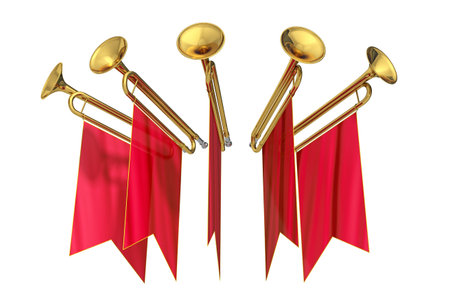 fanfare on a white background