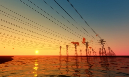 power lineの写真素材