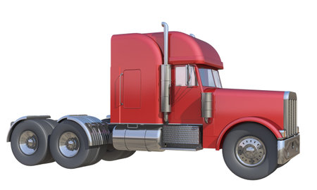 truck on a white backgroundの写真素材