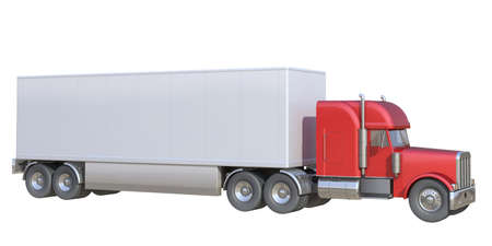 truck on a white backgroundの写真素材