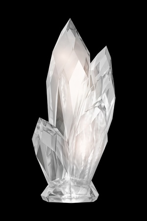 crystal on a black backgroundの写真素材