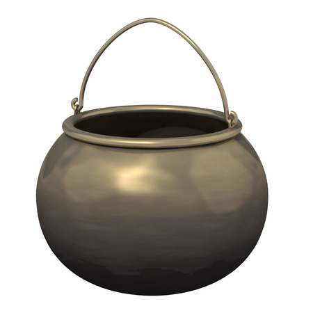 cauldron on a white backgroundの写真素材
