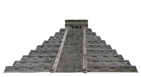 pyramid on a white backgroundの写真素材