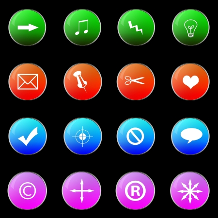 Abstract colored buttons の写真素材