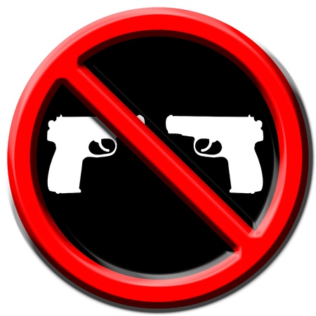 Prohibition sign calling for peace on Earth の写真素材