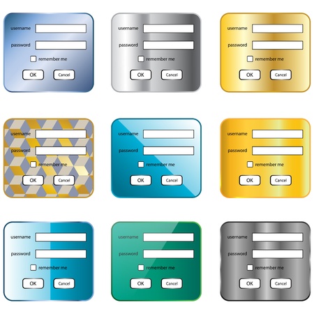 The Abstract window in network internet for entering on what or site..のイラスト素材