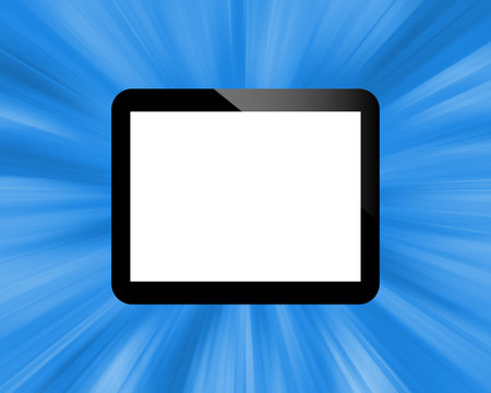 Abstract tablet with colored icons for designers for various necessities 