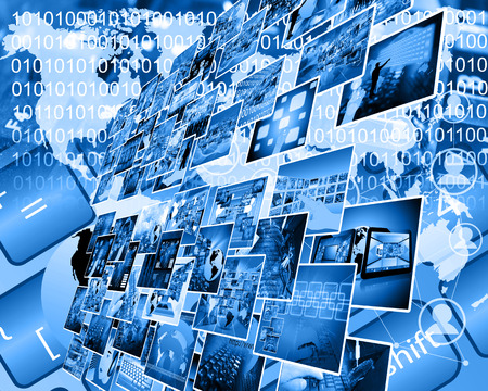 Abstract composition which shows a variety of different images on the theme of computers and high technology.
の写真素材
