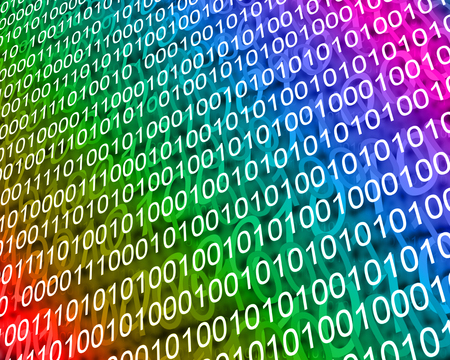Composition, which depicts a computer abstraction in binary form in cyberspace.
の写真素材