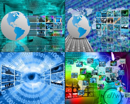 Set of four abstract images for designers for various necessities.の写真素材