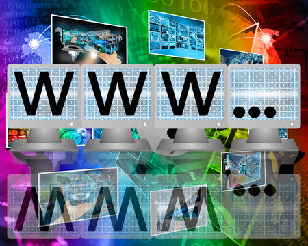 Abstract image on computers, the Internet, communications and high technology.の写真素材