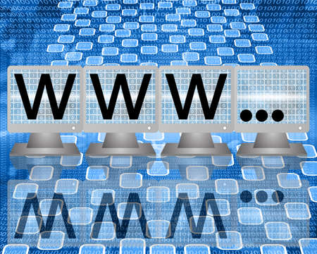 Abstract image on computers, the Internet, communications and high technology.の写真素材