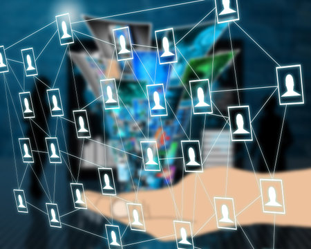 Many abstract images on the theme of computers, Internet and high technology.