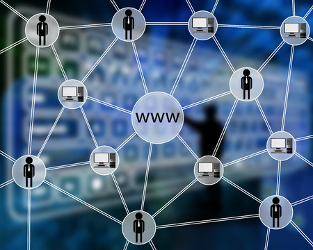 Many abstract images on the theme of computers, Internet and high technology.の写真素材