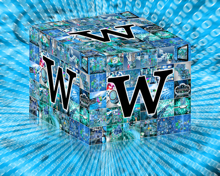 Many abstract images on the theme of computers Internet and high technology.の写真素材