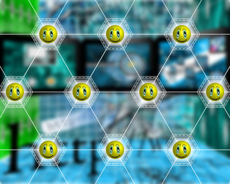 Many abstract images on the theme of computers Internet and high technology.