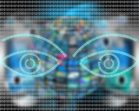 Many abstract images on the theme of computers, Internet and high technology.の写真素材