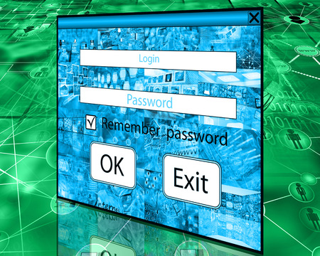 Many abstract images on the theme of computers, Internet and high technology.の写真素材