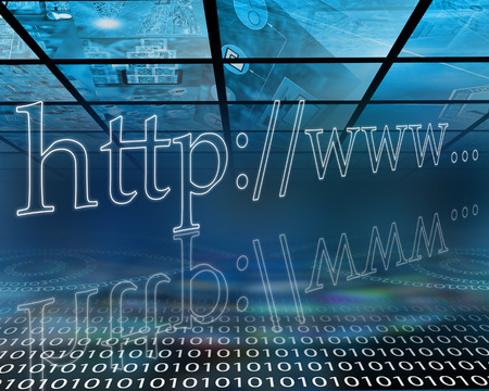 Many abstract images on the theme of computers, Internet and high technology.の写真素材