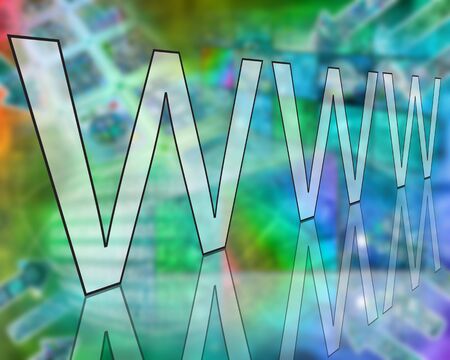 Many abstract images on the theme of computers, Internet and high technology.の写真素材