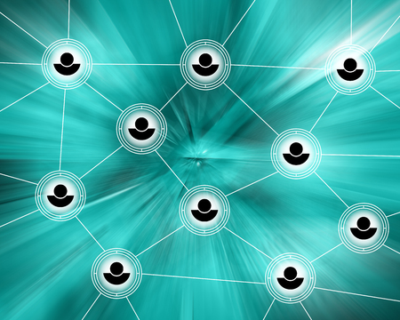 Many abstract images on the theme of computers, Internet and high technology.の写真素材