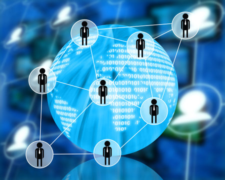 Many abstract images on the theme of computers, Internet and high technology.