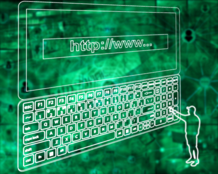 Many abstract images on the theme of computers, Internet and high technology.の写真素材