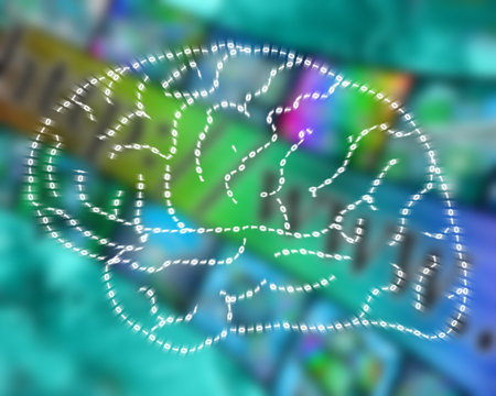 Many abstract images on the theme of computers, Internet and high technology.